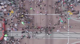 4th street Protests over Immigration in Santa Ana, California