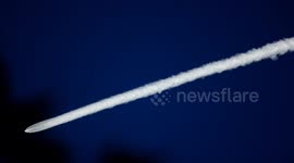 Falcon 9 Space X Rocket Lights Up the Sky Above Santa Barbara