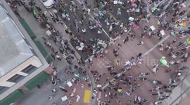4th street Protests over Immigration in Santa Ana, California