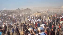 Thousands flock to Gaza aid center before Israeli army launches deadly attack