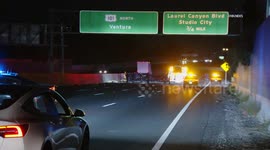 US, Los Angeles: North Hollywood Double Fatal Collision Closes 101 Involves Deputy Graphic Content