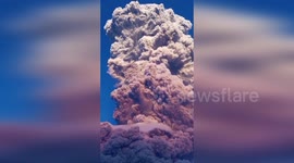 Mount Lewotobi volcano erupts sending 32,000ft ash column skywards