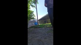Backflip kick attempt ends in crash in Kərimli, Azerbaijan