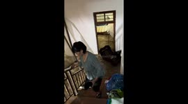 Severe flood submerges first floor of home in Guangdong, China