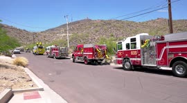 US, Phoenix: Phoenix North Mountain Brush Fire