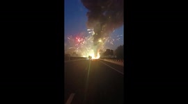 Fireworks explode on highway following crash in China