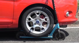 Child's scooter is wedged under car after boy is hit using zebra crossing in Wolverhampton