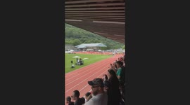 Runner Walks to Finish Line With Competitor Who Got Cramps