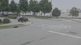 Atlanta Police Chasing Man on 4 Wheeler