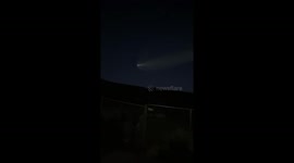SpaceX Rocket Streaks Across California Night Sky