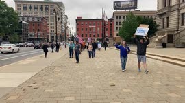 No Kings Protest in Worcester, Massachusetts