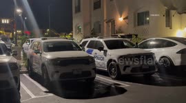 US, Los Angeles: Rancho Cucamonga No Sleep For ICE Protesters Gather At Hotel Part 1