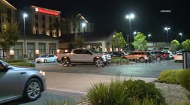 US, Los Angeles: Pomona Protest Against ICE Agents Staying at Hotel Part 1