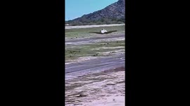 Aircraft lands without landing gear!