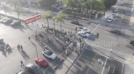 Protests over Immigration in Costa Mesa, California for ICE raids