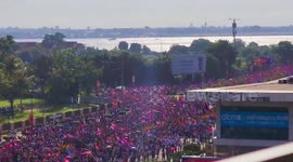 Thousands of Cambodians join solidarity march amid borders tension with Thailand