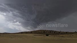 Residents urged to shelter as storm engulfs town in Spain