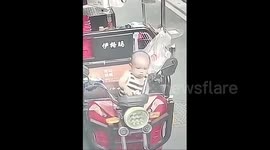 Quick-Thinking Bystander Stops Runaway Toddler on Trike After Accidental Start