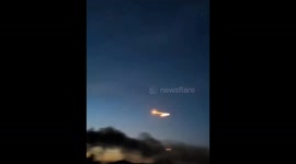 Missile interception causes explosion at residential building in Kyiv, Ukraine