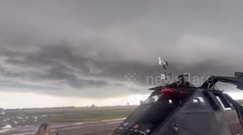Storm intensifies with 89 mph winds across the state in Harper, Kansas, USA