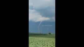 Yesterday tornado, rope like and weak. Recorded it as it was crossing the area.