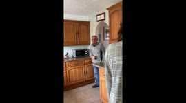Daughter's attempt to surprise her dad with a furry friend meets resistance