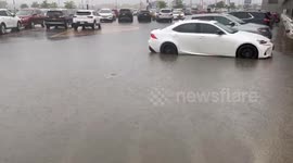 US: Heavy Rain Causes Flooding at New York Rochester Airport