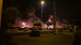 Iran: Tehran oil storage facility is burning after an explosion caused by Israel's airstrike June 14