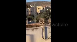 Israeli army bulldozers are destroying infrastructure during a raid into the town of Qabatiya