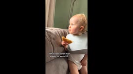 Baby girl saying bye to her dad going to work- his POV aswell