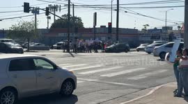 US, Los Angeles: Pacoima Anti ICE Protest