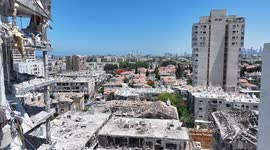 Israel: Drone shows damage in Israel's Bat Yam after Iranian missile strike