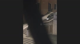 Bungling driver gets stuck driving down Rome's historic Spanish Steps