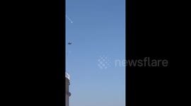 Syria: A circulating video shows an Israeli warplane shooting down an Iranian drone in the airspace of eastern Daraa countryside