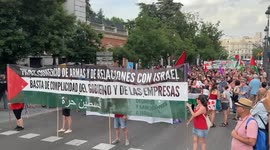 Spain: Thousands protest in Madrid against Israel's actions in Gaza, call for end to ‘genocide’