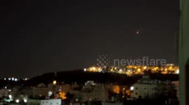 Bethlehem skies light up during Iranian missile attack on Israel