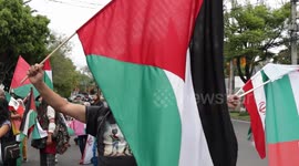 Mexico: Demonstrators in Mexico City rally in support of Palestine and Iran