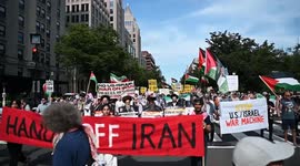 US: Anti-war protest held in US capital, Washington DC
