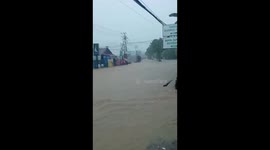 Torrential Flooding Submerges Streets in Balikpapan, Indonesia 2