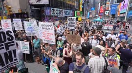 US: Anti-war protest held in New York’s Times Square