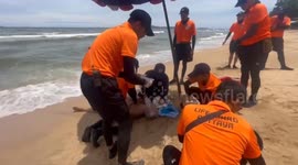 American tourist, 77, rescued after being caught in rough waves on Thai beach