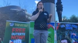 Philippines VP gives speech in Australia calling for drugs war dad to be released