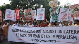 India: India Kolkata Anti-US Protest