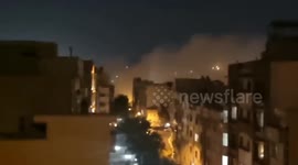 Iran: Sound of explosion is heard and smoke rises from a location allegedly targeted by an Israeli strike in Tehran