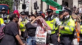 Clashes erupt at Palestine Action protest as group set to be proscribed under anti-terror law