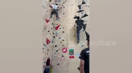 Rock climber who refused safety rope is caught when he falls