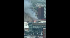 Landmark building in Manchester burns down in blaze