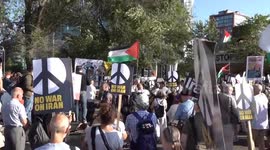 UK: Protest held in London against US and Israeli attacks on Iran