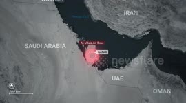 Qatar: MOTION GRAPHICS - Iran launches missile attacks at US airbase in Qatar