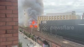 UK: Massive Fire Engulfs Historic Hotspur Building In Manchester